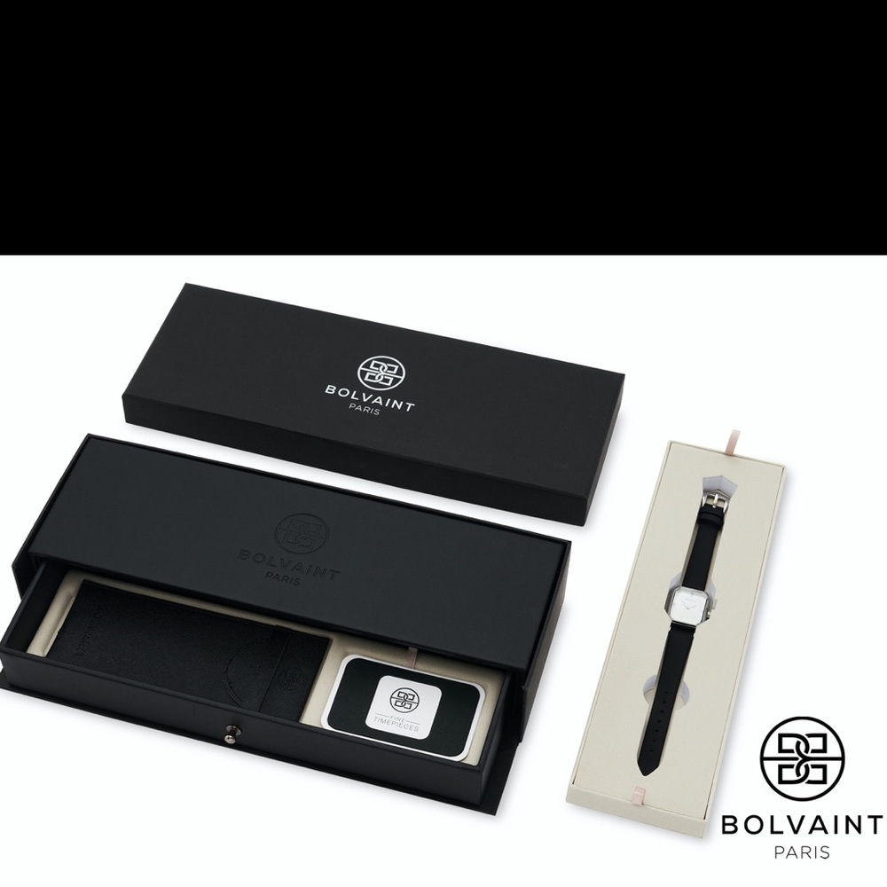 The Bolvaint Artemis Mother-of-Pearl Ladies Watch - Silver and Basalt Black